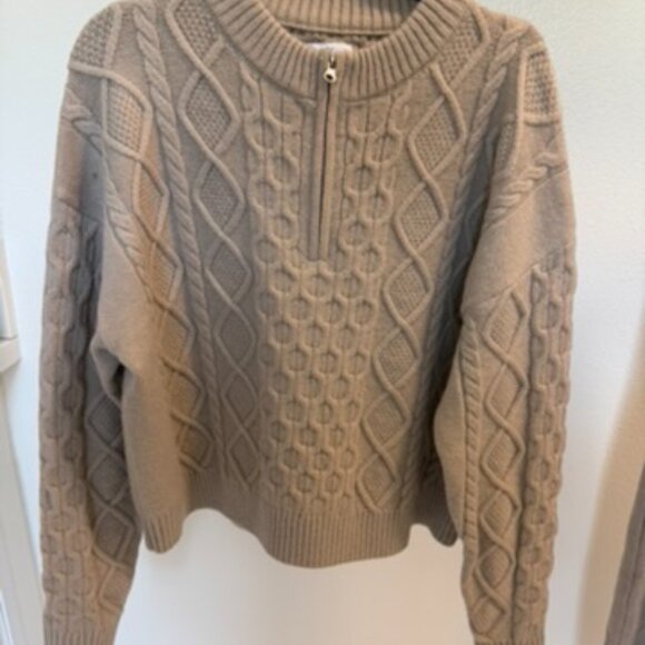 Ellandeem SET-  Annie Cable Knit Sweater & Annie Barrel Crop Knit Pant - Picture 4 of 6